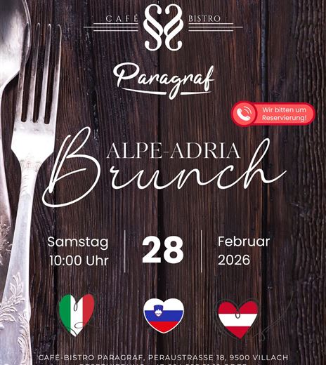 Alpe-Adria Brunch im Café-Bistro Paragraf