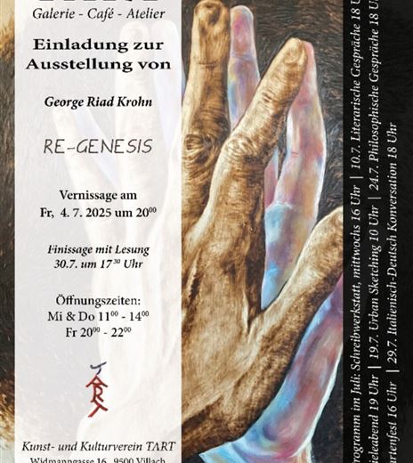 Einladung zur Vernissage unserer kommenden Ausstellung Re-Genises