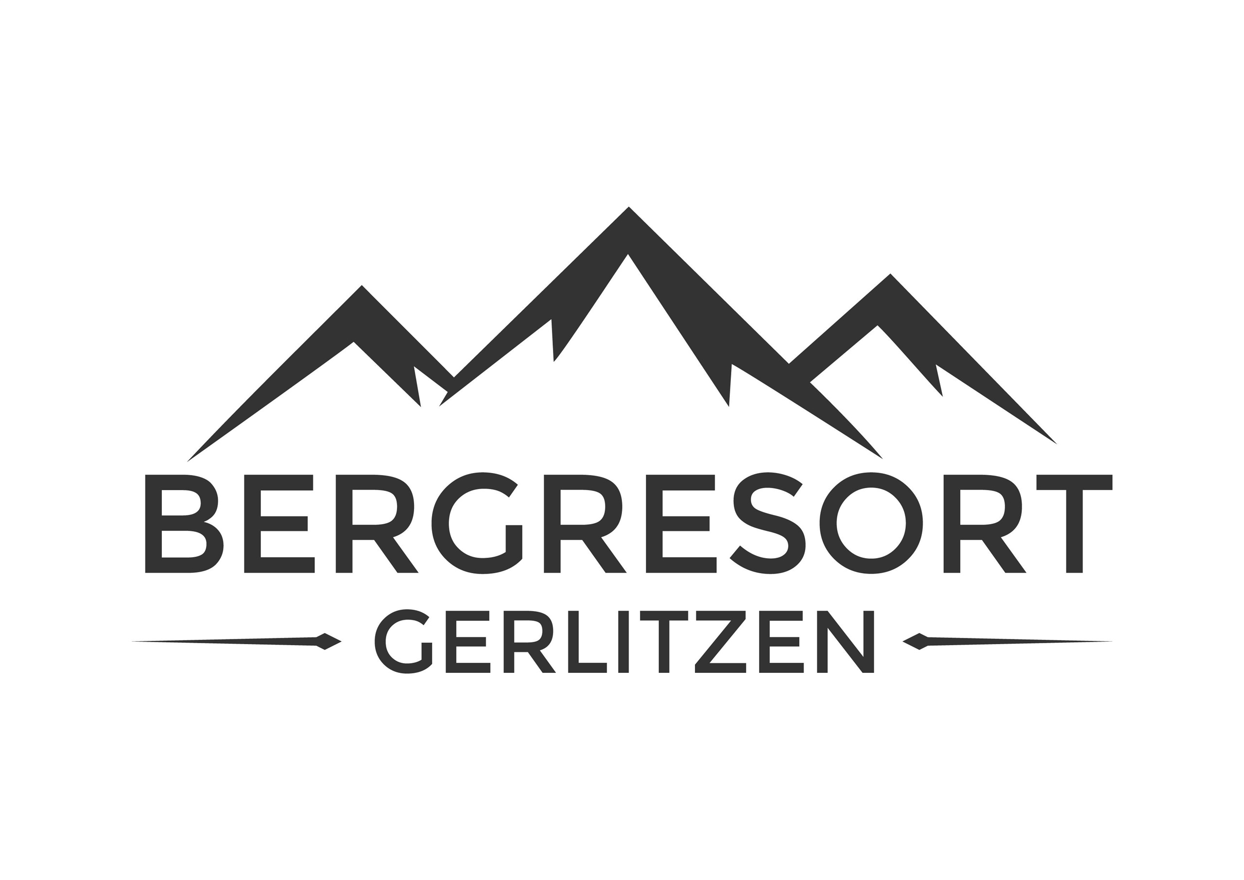 A simple and modern logo for the Gerlitzen mountain resort. It features stylized mountains and conveys a sense of nature and adventure.
