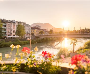 Villach Stadt Sonnenuntergang